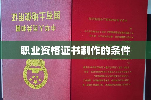 北埔职业资格证书制作的条件