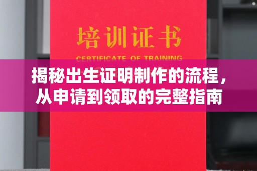 北埔揭秘出生证明制作的流程，从申请到领取的完整指南