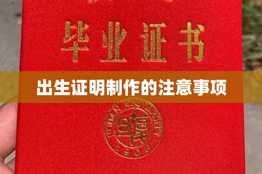北埔出生证明制作的注意事项
